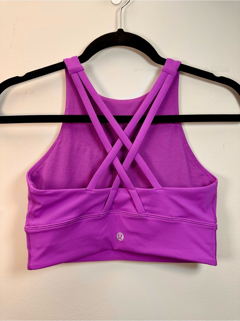 Lululemon Energy High-Neck Longline Tough Bra B-D Cups, Moonlit Magenta, 6 - Picture 7 of 16